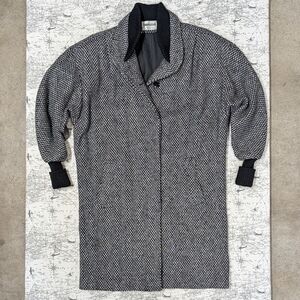 VTG 80s Donnybrook Oversized Confetti Knit Cocoon Coat ILGWU Made in USA Size 10